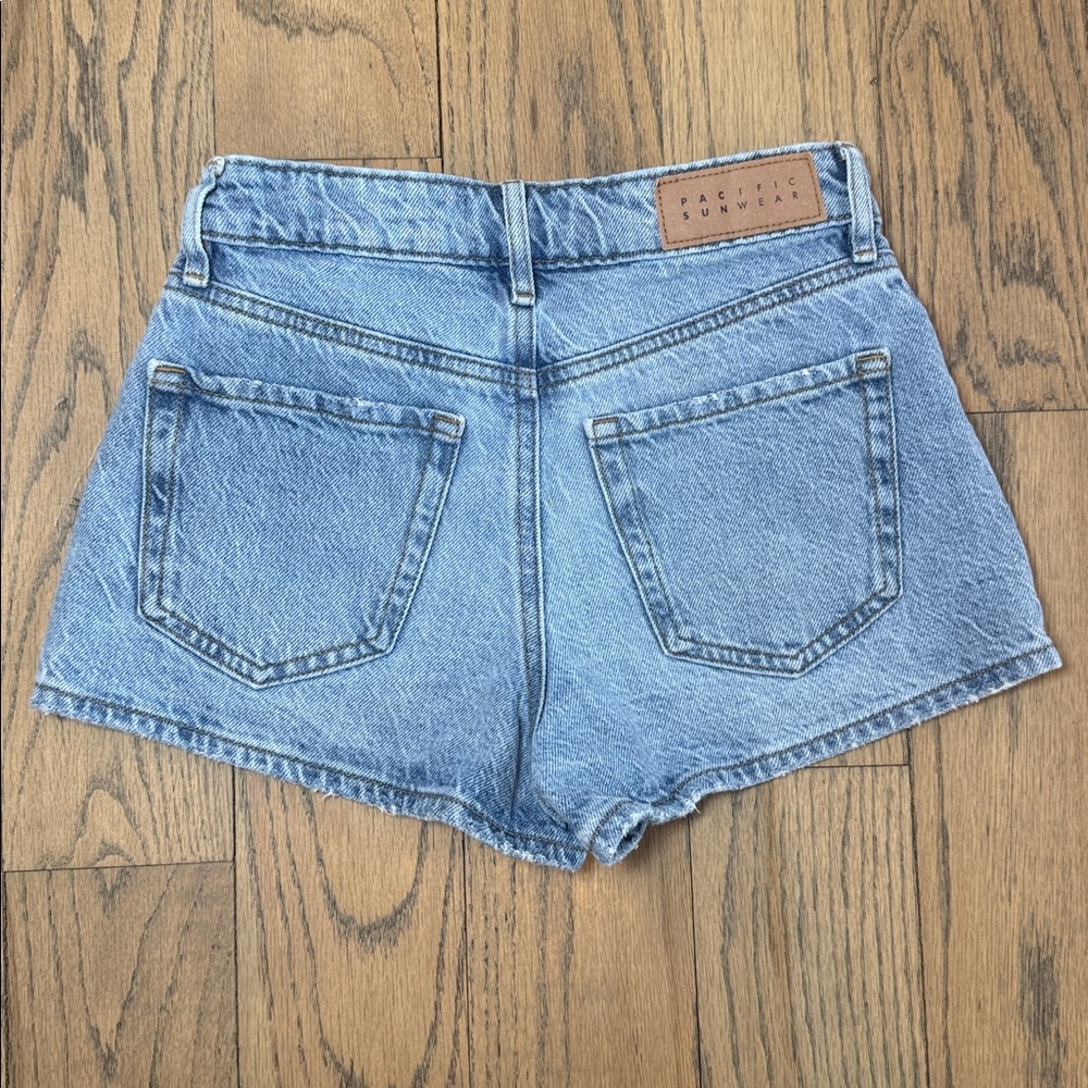 PacSun Women’s High Rise Festival Button Fly Denim Shorts Size 23 - Picture 10 of 15
